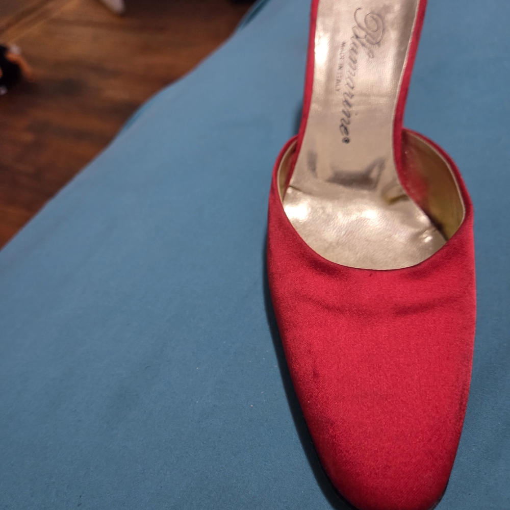 Blumarine Red Satin Heels